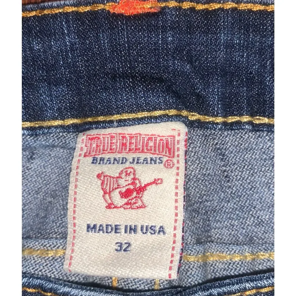 True Religion USA Jeans 32 Straight Y2K Distressed Denim‎